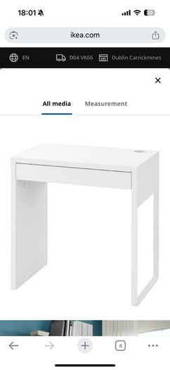 IKEA MICKE Desk White ( mirror sold separately)
