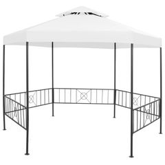 Garden Gazebo 323x275x265 cm White 180 g/sqm