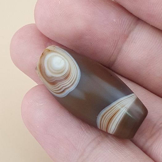 Vintage Yemeni Suliemani Natural Eye Agate Bead Amulet