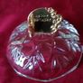 Killarney Crystal Cut Crystal Glass Happy Birthday Lidded Jewelry Dish / Bowl With 22 Carat Gold Cover Handle and Footed Base Finishing Made In Ireland Image 9