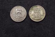 United Kingdom : (2) Silver Sixpence Coins , " 1922 and 1945 "