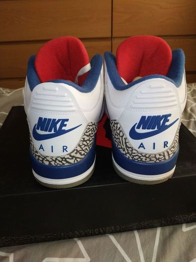 Jordan 3 true blue, UK12, EU 47,5
