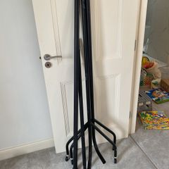 Black clothing rail, approx 6ft wide