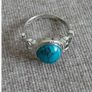 Silver Ring with Turquoise Stone - size 10 Image 2