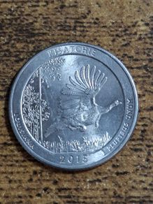 USA, State Quarter Dollar 2015 Louisiana - National Parks Series - free standard postage
