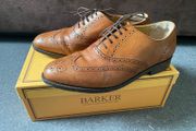 Barker England Windsor Collection Brown Leather Brogues Size UK8,5 Cedar Calf