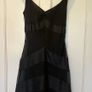 100% silk black party dress by BCBGMAXAZRIA. Image 4