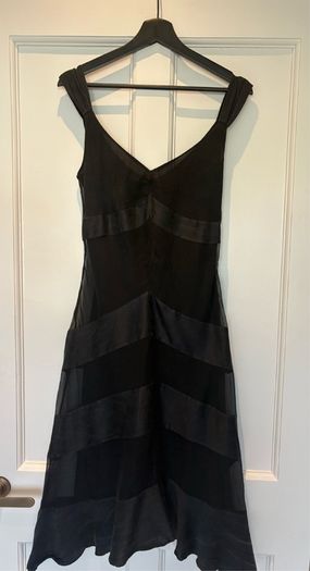 100% silk black party dress by BCBGMAXAZRIA.