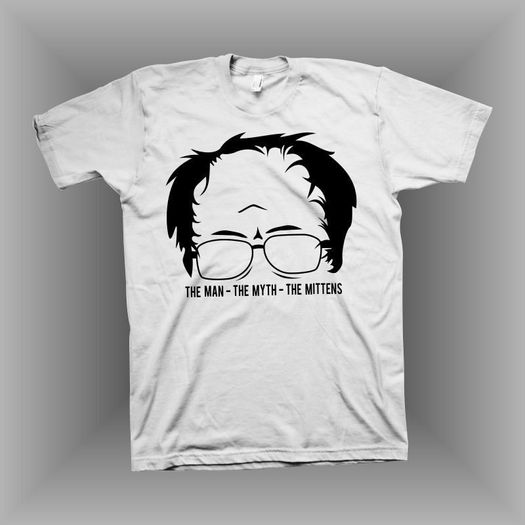 Bernie sanders t-shirt the man the myth the mittens bernie sanders t-shirt