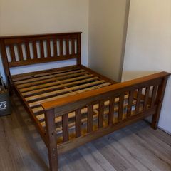 Wooden bed frame