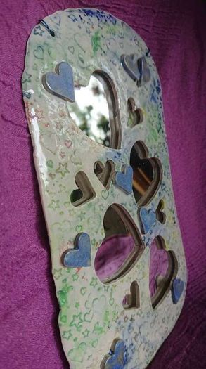 Ceramic Deco Mirror by Sara Roberts
