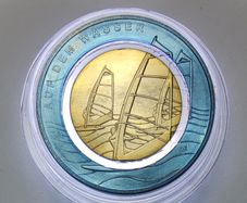 Germany 10 Euro Base Metals (Polymer Ring) Uncirculated Coin 2021 - On the Water (J) - Air Moves