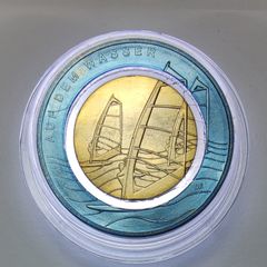 Germany 10 Euro Base Metals (Polymer Ring) Uncirculated Coin 2021 - On the Water (J) - Air Moves
