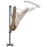 Cantilever Umbrella with Aluminium Pole Taupe 300 cm Image 4
