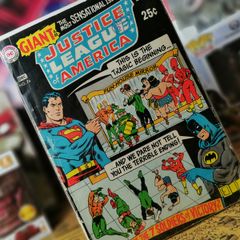 Justice League of America ! Issue #76 ! Silver Age comic from 1969 ! Current Value of NM 145 Dollars ! by DC Comics ! Starring Batman, Superman, Wonder Woman and a lot more !
