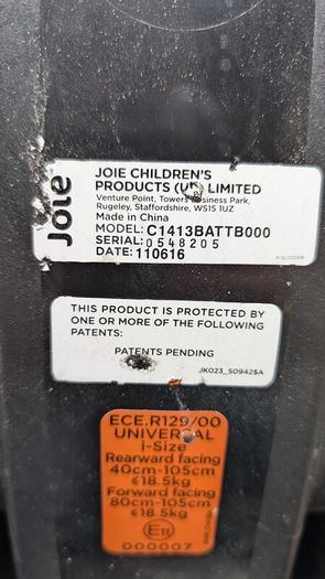 Joie Car seat with Isofix base
