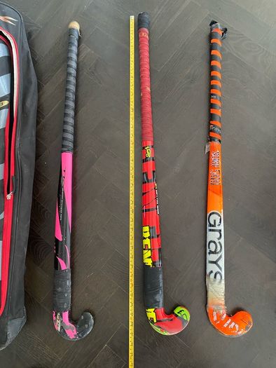 Hockey sticks;  bags & shin guards