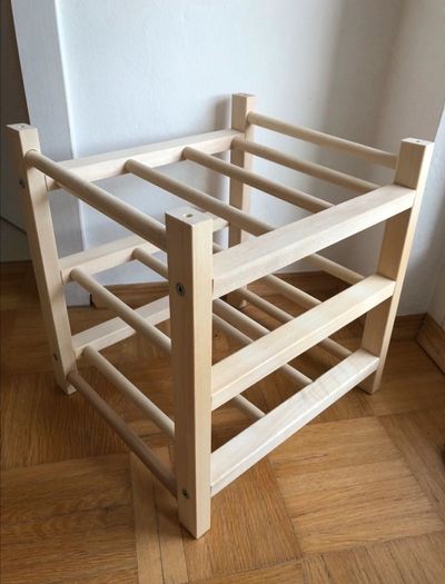 IKEA Solid Wood Wine Bottle Rack for Storage 9 Bottle Wine/wather Rack