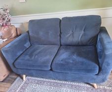 navy 2 seater sofa