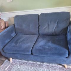 navy 2 seater sofa