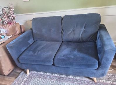 navy 2 seater sofa