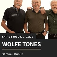 5 Tickets for The Wolfe Tones