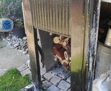 Cast iron fireplace