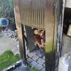Cast iron fireplace
