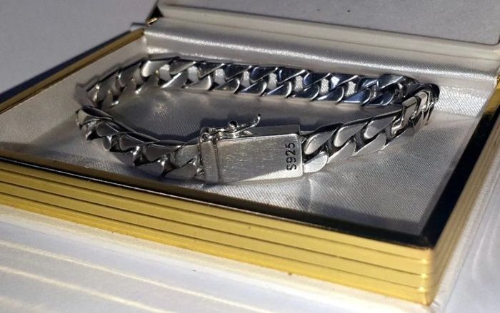 Vintage Sterling Silver Cuban Link Bracelet