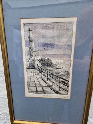 Artists signed print  limited edition number 1 of 7 Print  Plymouth Hoe by Iain Urquhart