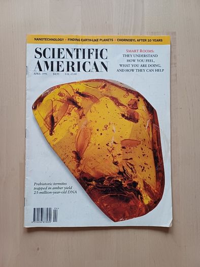 Scientific American Magazine Prehistoric Amber Issue 1996