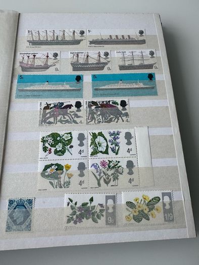 UK collection in stamp album