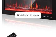 36/92cm Electric Fireplace Adjustable CD 12 Color Flame &amp; Crackling Sound, 900W /1500W Fire Place with Precise 15/30C Thermostat, Intuitive Touch Screen &amp; Remote, Perfect for Media Walls