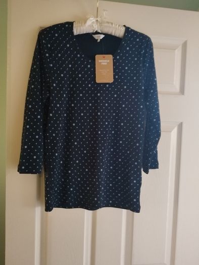 Ladies Cotton Traders Long Sleeved Cotton Top, size 12 (new with tag)
