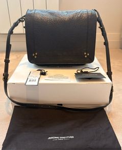 Jerome Dreyfuss Igor Crossbody Bag in black lambskin leather