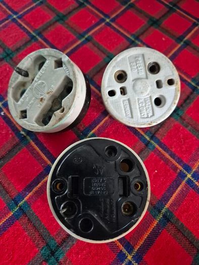 Vintage 3 bakelite original salvaged light switches