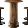 Industrial Round Bar Table with 2 Bar Stools Image 6