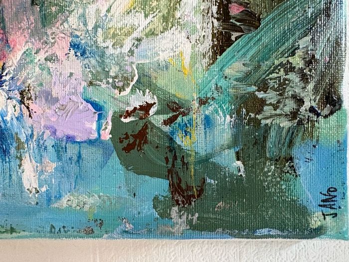 Original Art Original Landscape in Abstract Chateaux Chic