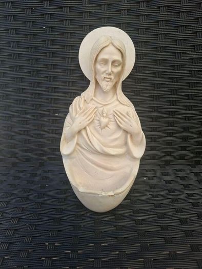 Lovely Vintage Jesus Sacred Heart Holy water Font