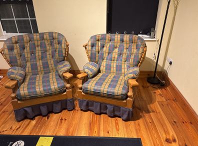 armchairs x 2 one of them is a rockin chair