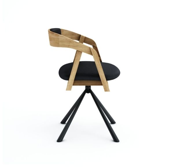 Vanguard Oak Swivel Dining Armchair  Modern Wood Meets Function