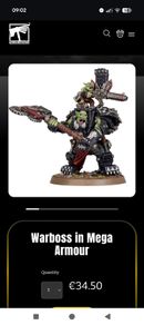 Ork Warboss in Mega Armor Warhammer 40k
