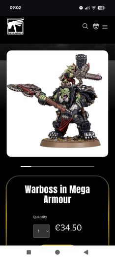 Ork Warboss in Mega Armor Warhammer 40k