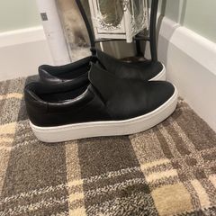 Slip on  leather platform shoes