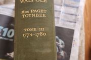 Letters De Mme Du Deffand A Horace Walpole. Mrs Paget Toynbee. Tom 111 1774-1780. Published By Methuen. Large Volume Hardback In Fair Condition.