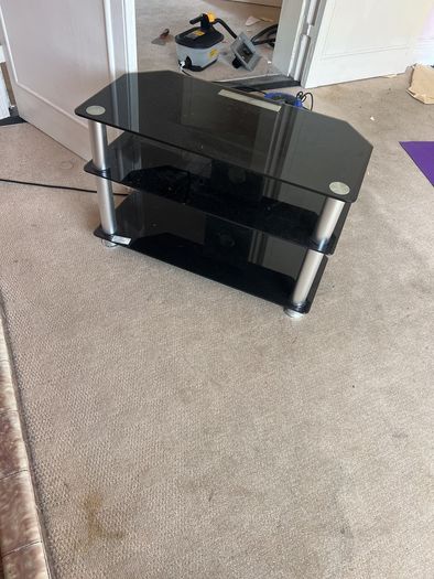 glass tv stand