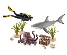 Rare Schleich Treasure Hunt Diver Playset