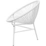Garden String Moon Chair Poly Rattan White Image 3