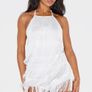 pretty little thing white tassel playsuit Image 3