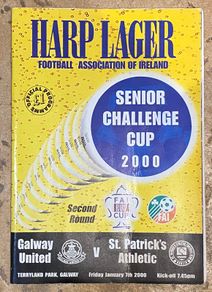 2000 Galway United v St. Patrick's Athletics - FAI Cup Second Round Programme